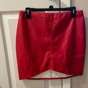 Vegan leather skirt with tags attached